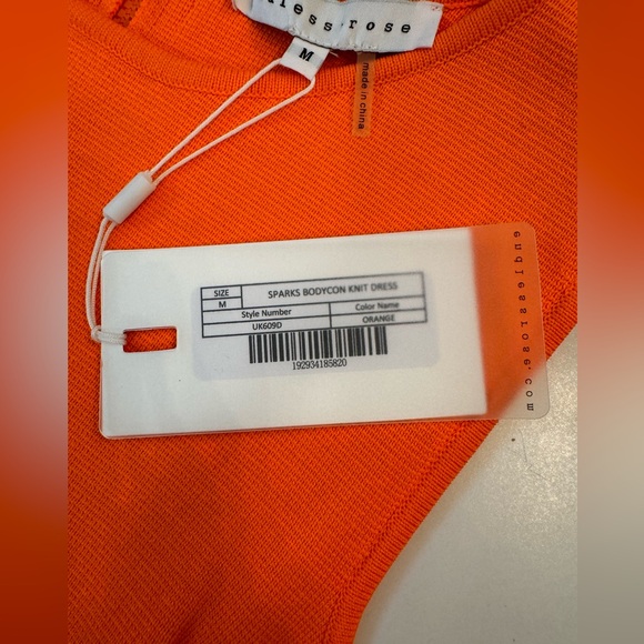 Endless Rose VICI Dress size Medium bright orange - it has cutouts! - Picture 7 of 9